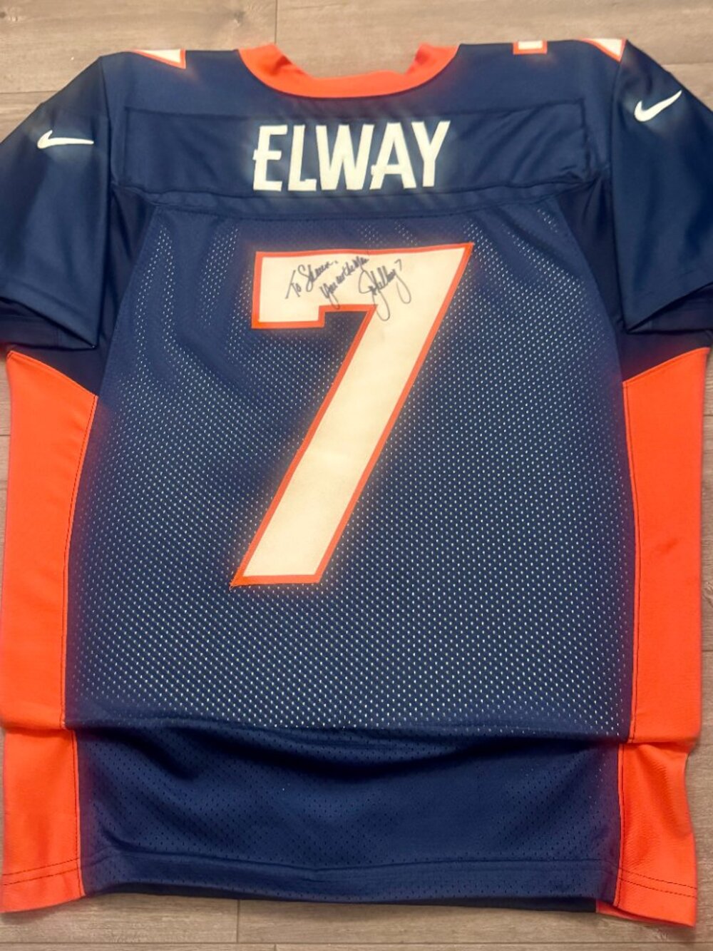 🏈 John Elway Signed 1990s Nike NFL Pro Line Broncos Jersey Vintage XL - Picture 4 of 13